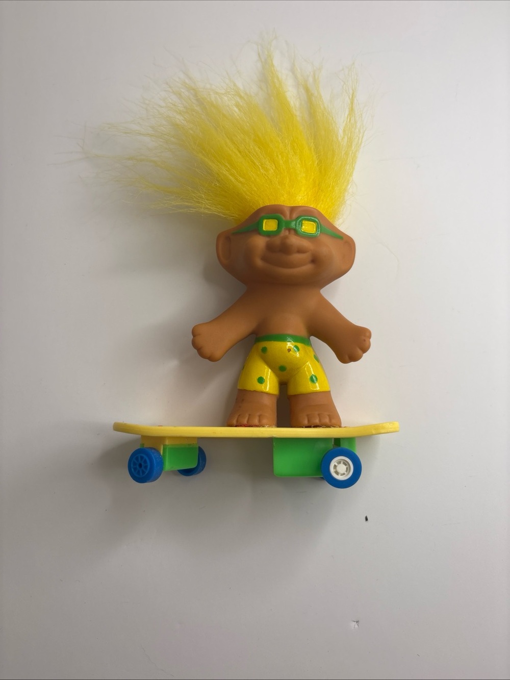 Vintage Troll Doll from the 1990’s With bright yellow Upright hair